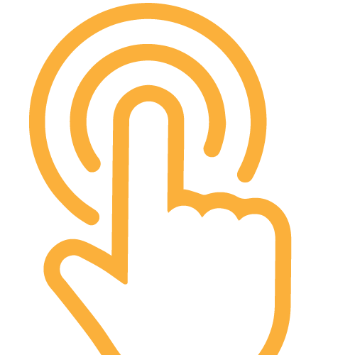 finger on bullseye icon for easier process