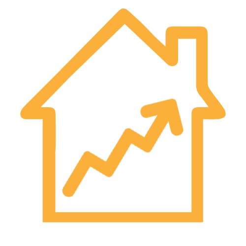 House with upward arrow icon