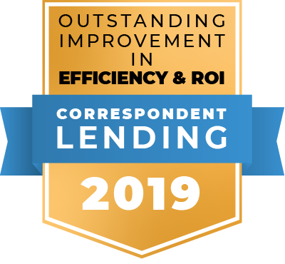 Outstanding Improvement in Efficiency & ROI Correspondent Lending 2019 - Ellie Mae Hall of Fame Innovation Award Winner