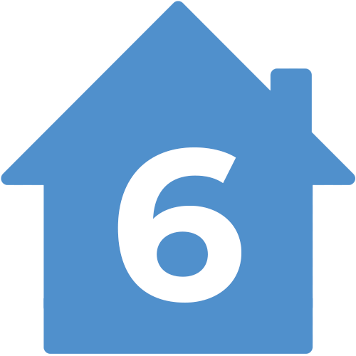House icon orange with #6