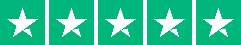 5 star rating on Trustpilot