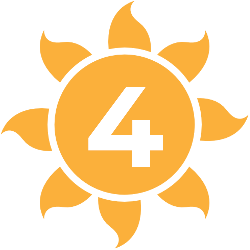 Sun icon with #4