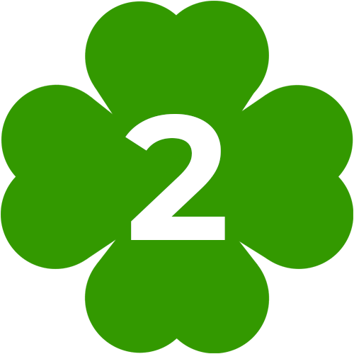 Clover icon with #2