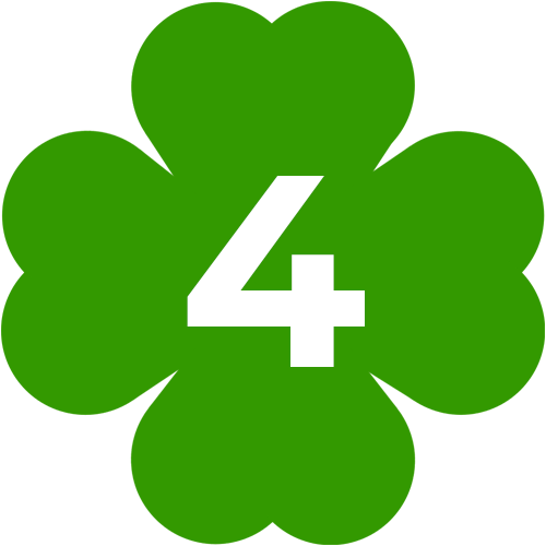 Clover icon with #4