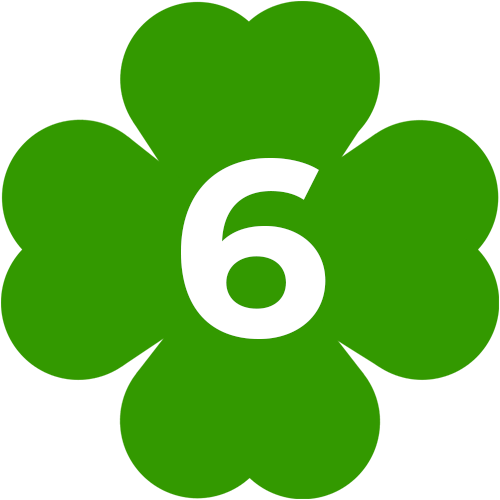 Clover icon with #6