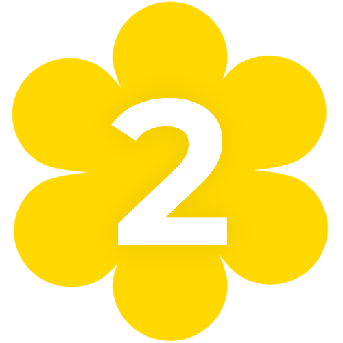 Yellow Flower icon with #2