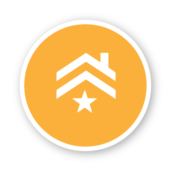 Veteran badge orange icon