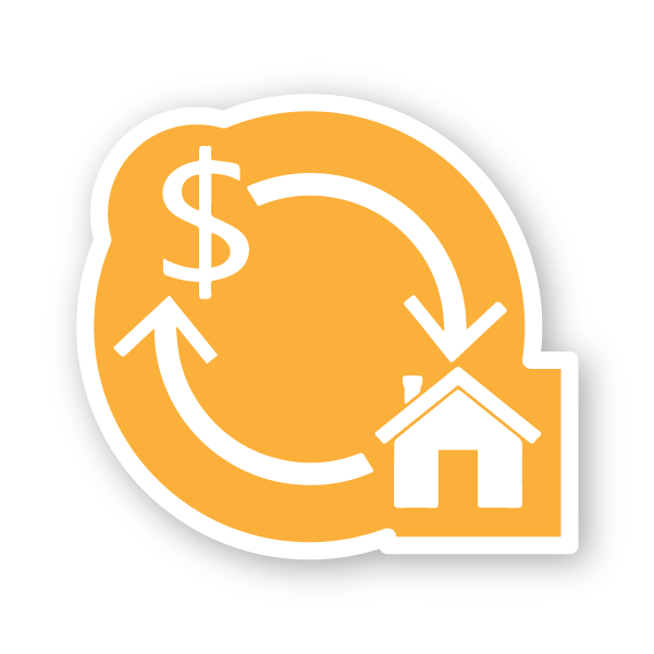 Home Loan Refinance orange icon