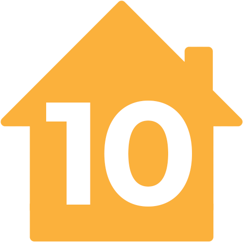 House Icon With #10
