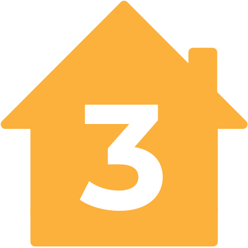 House icon orange with #3