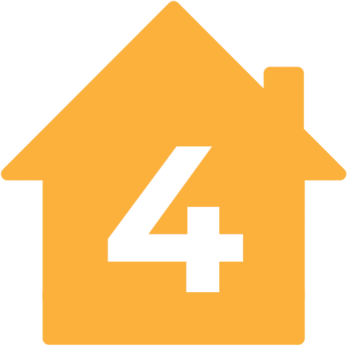 House Icon With #4