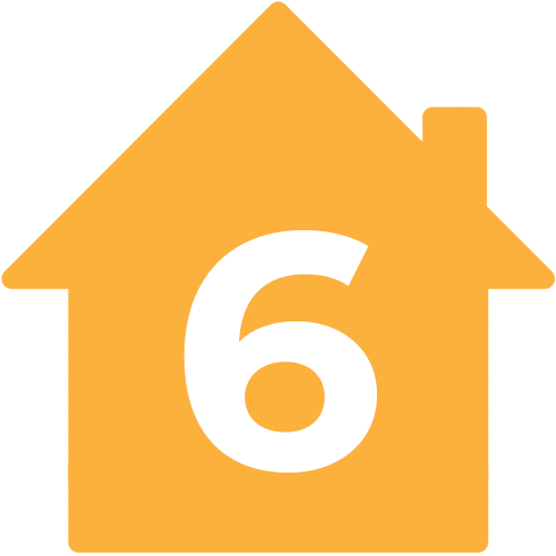 House Icon With #6