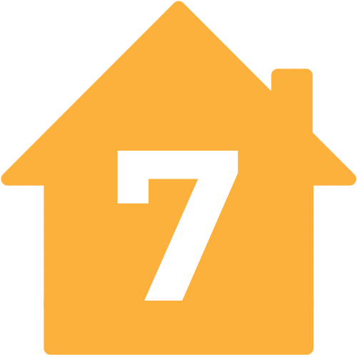 House Icon With #7