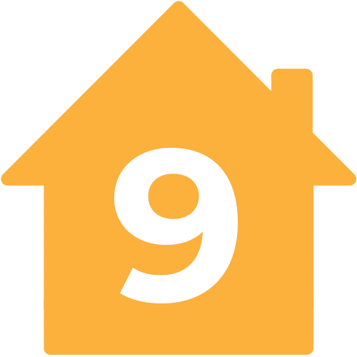 House Icon With #9