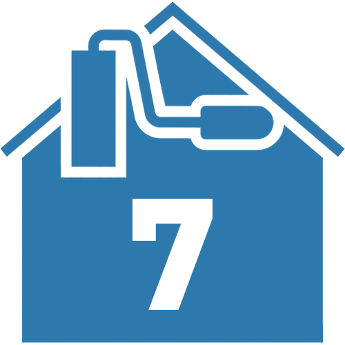 Paint roller Icon With #7