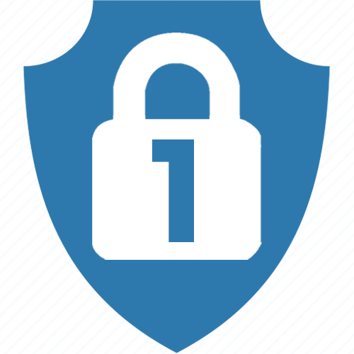 Home Security Lock Icon With #1