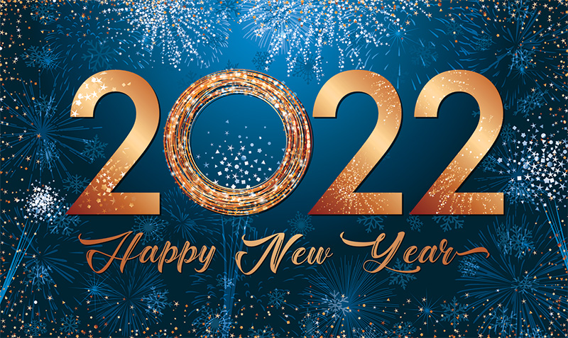 2022 A Happy New Year sign