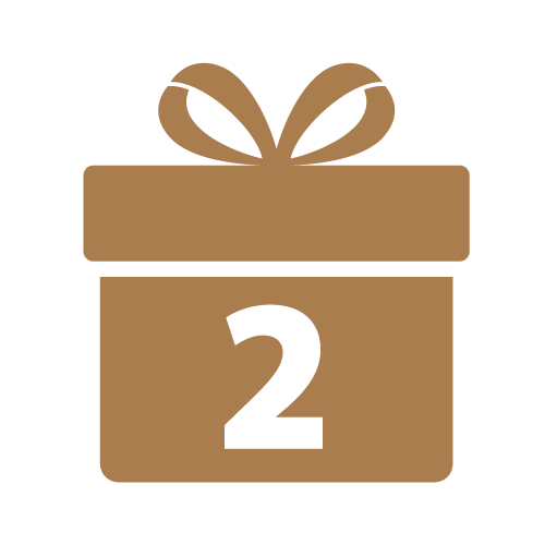 Gift icon with #2