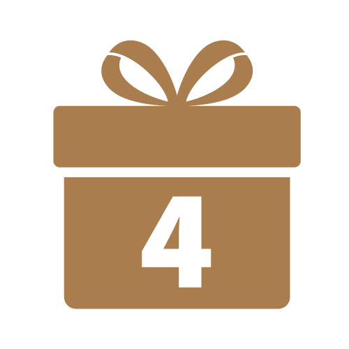 Gift icon with #4