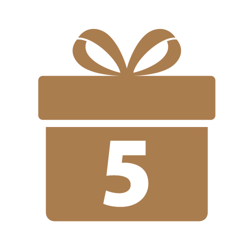 Gift icon with #5