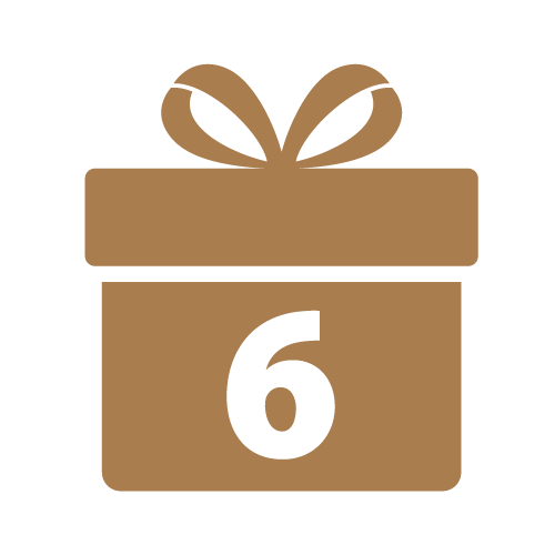 Gift icon with #6