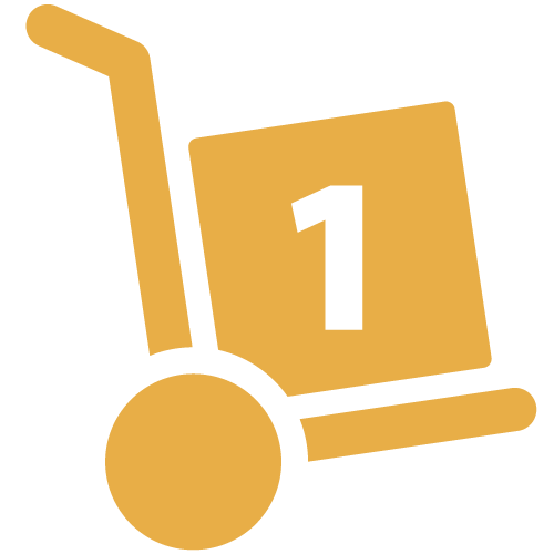 Box Cart Icon With #1