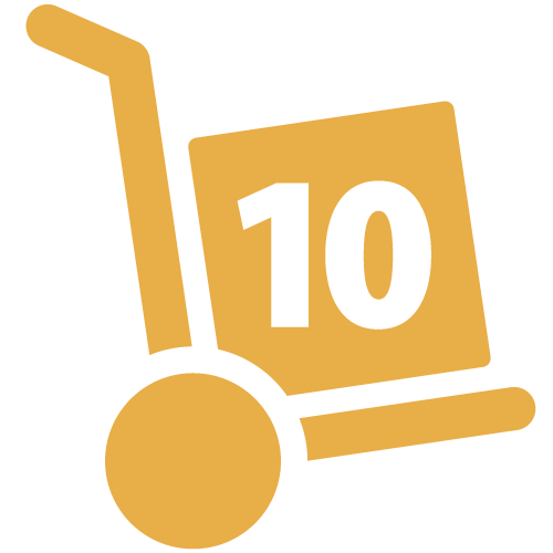Box Cart Icon With #10