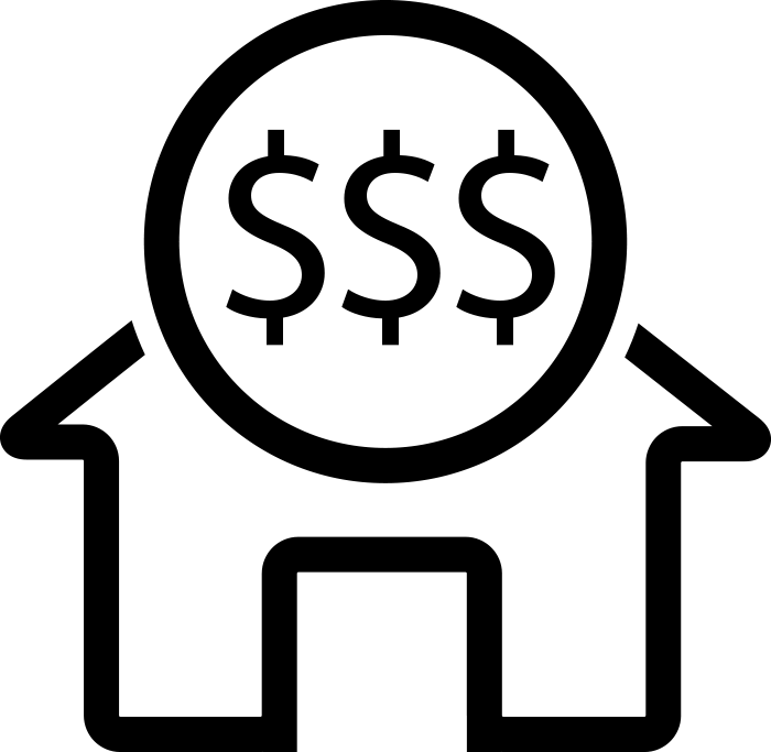 Jumbo house icon black