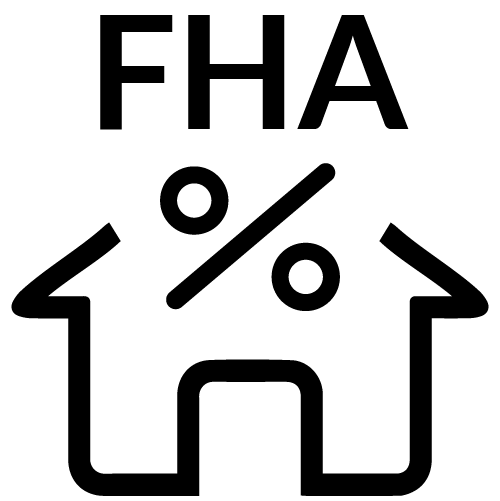 fha loan icon black