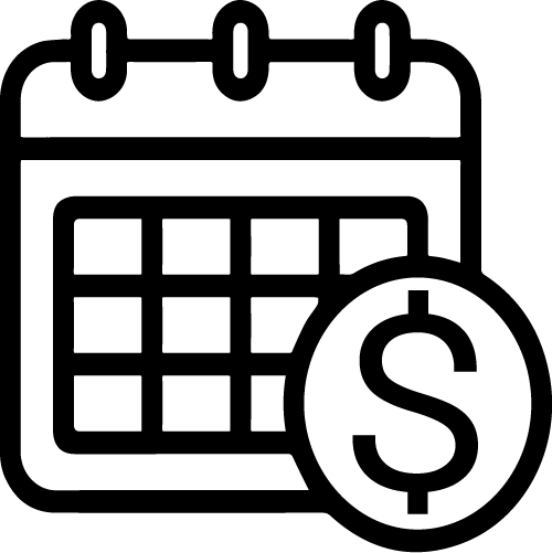 fifteen thirty year loan icon black