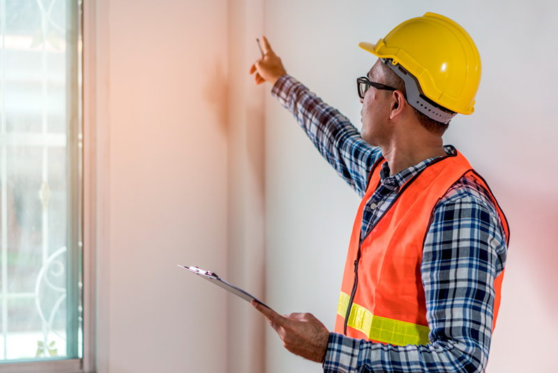 House inspector looking at interior of home