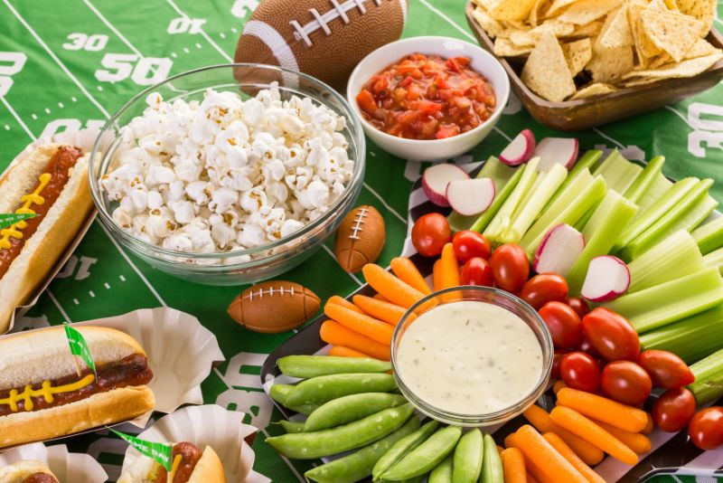 food platter for football game watch party