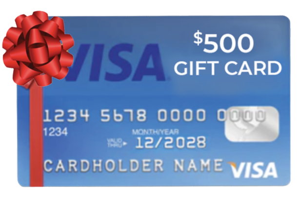 $500 Visa Gift Card with Ribbon